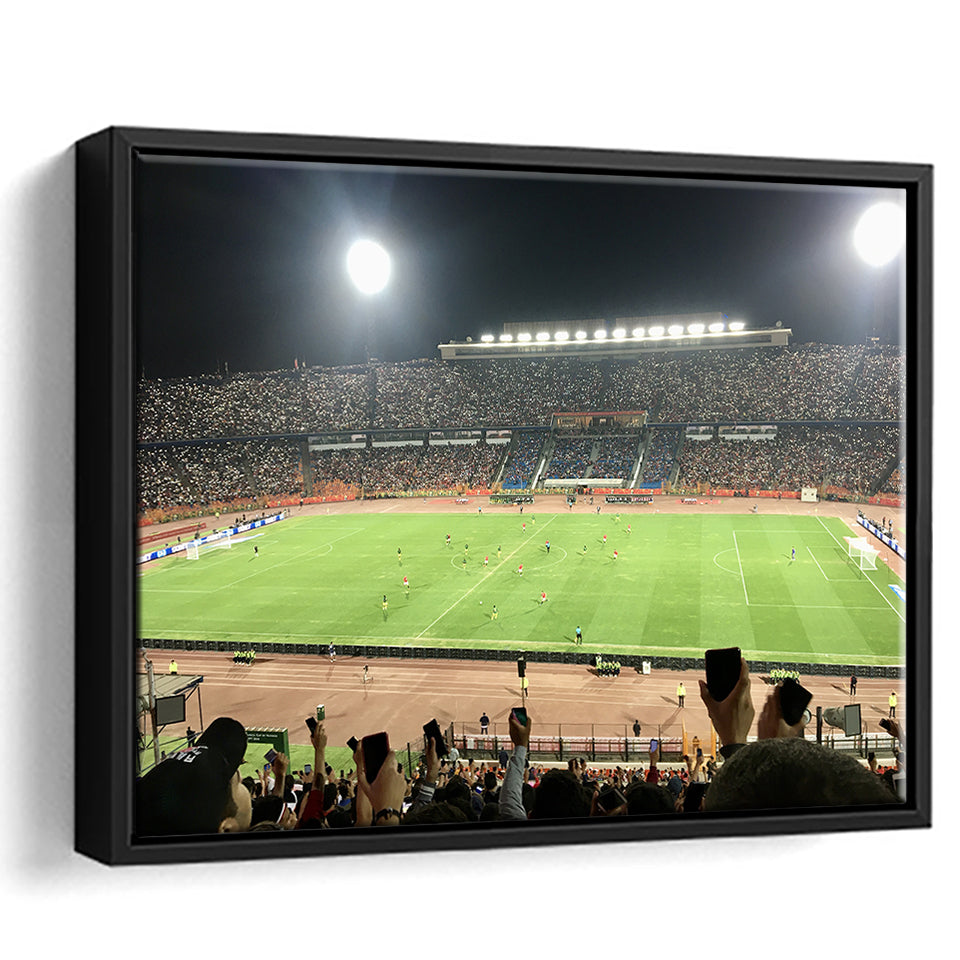 Cairo International Stadium, Stadium Canvas, Sport Art, Gift for him, Framed Canvas Prints Wall Art Decor, Framed Picture