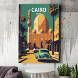 Cairo Retro Art Print ,City Art Print, Large Canvas, Canvas Print Wall Art Home Decor