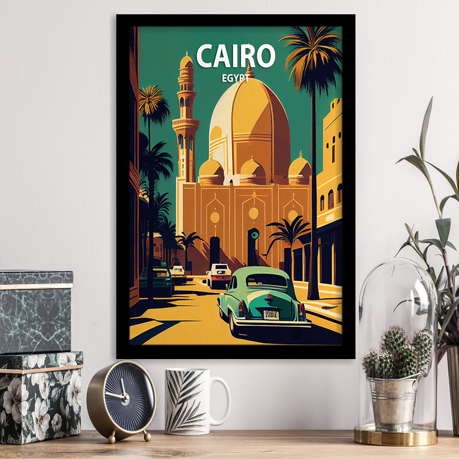 Cairo Retro Art Print, City Art Print, Framed Art Print Wall Art Home Decor, Framed Picture