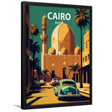 Cairo Retro Art Print, City Art Print, Framed Art Print Wall Art Home Decor, Framed Picture