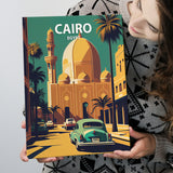 Cairo Retro Art Print ,City Art Print, Large Canvas, Canvas Print Wall Art Home Decor