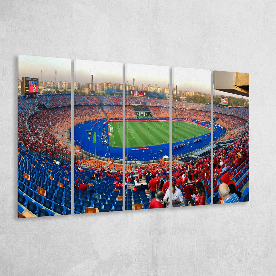 Cairo Stadium, Stadium Canvas, Sport Art, Gift for him, Multi Panels B, Canvas Prints Wall Art Decor
