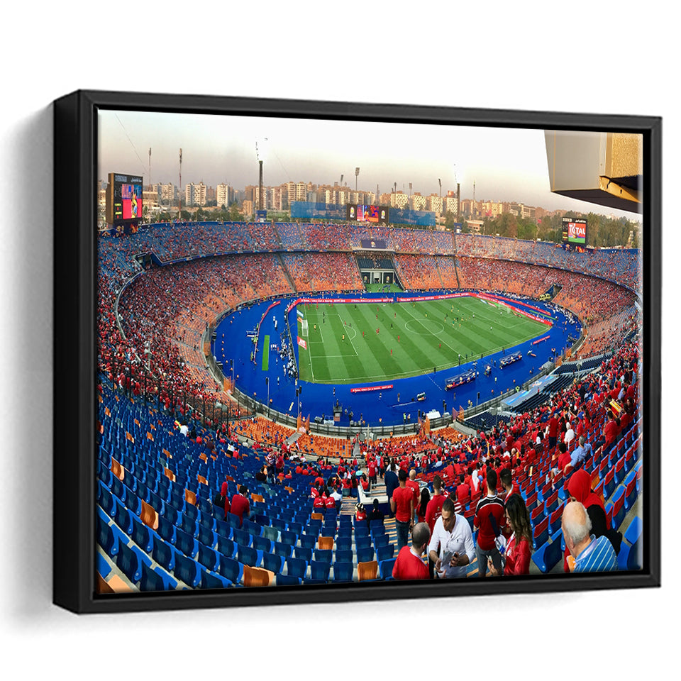 Cairo Stadium, Stadium Canvas, Sport Art, Gift for him, Framed Canvas Prints Wall Art Decor, Framed Picture