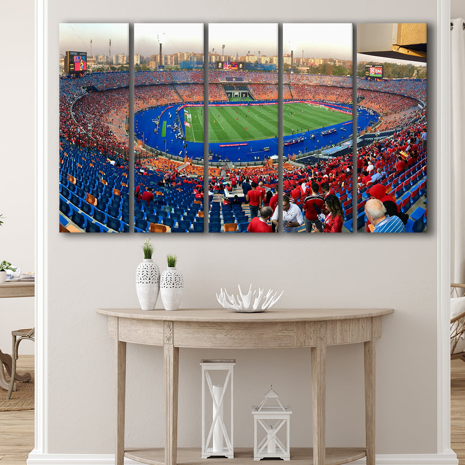 Cairo Stadium, Stadium Canvas, Sport Art, Gift for him, Multi Panels B, Canvas Prints Wall Art Decor