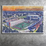 Cajun Field Louisiana Football Stadium Watercolor, Sport Art Prints Fan Gift, Canvas Prints Wall Art Decor