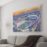 Cajun Field Louisiana Football Stadium Watercolor, Sport Art Prints Fan Gift, Canvas Prints Wall Art Decor