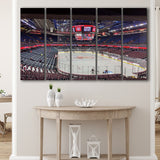 Calgary Flames Stadium Canvas Prints Scotiabank Saddledome Wall Art Hockey,Multi Panels B,Sport Stadium Art Prints, Fan Gift