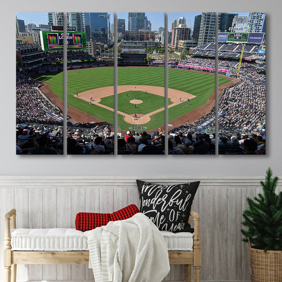 California Stadium Canvas Prints San Diego Padres Wall Art Petco,Multi Panels B,Sport Stadium Art Prints, Fan Gift