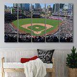 California Stadium Canvas Prints San Diego Padres Wall Art Petco,Multi Panels B,Sport Stadium Art Prints, Fan Gift