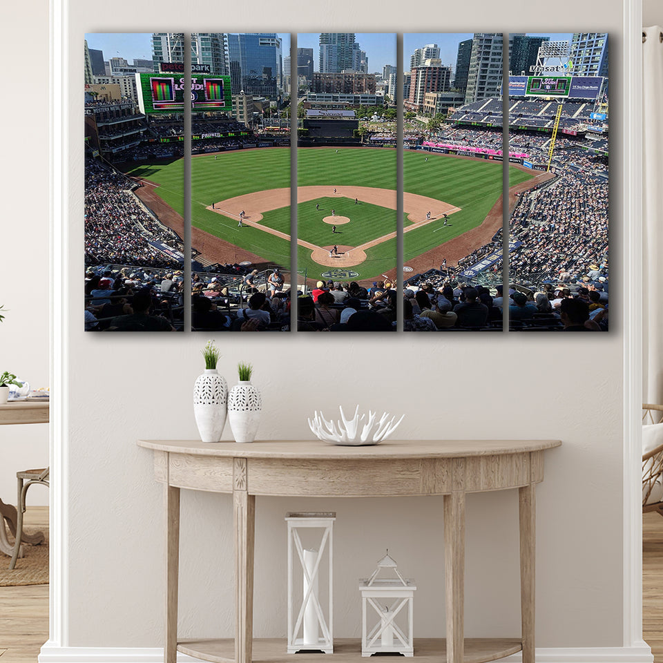 California Stadium Canvas Prints San Diego Padres Wall Art Petco,Multi Panels B,Sport Stadium Art Prints, Fan Gift
