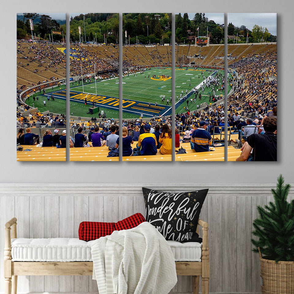 California Golden Bears Wall Art California Memorial Stadium,Multi Panels B,Sport Stadium Art Prints, Fan Gift