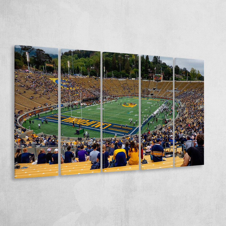 California Golden Bears Wall Art California Memorial Stadium,Multi Panels B,Sport Stadium Art Prints, Fan Gift