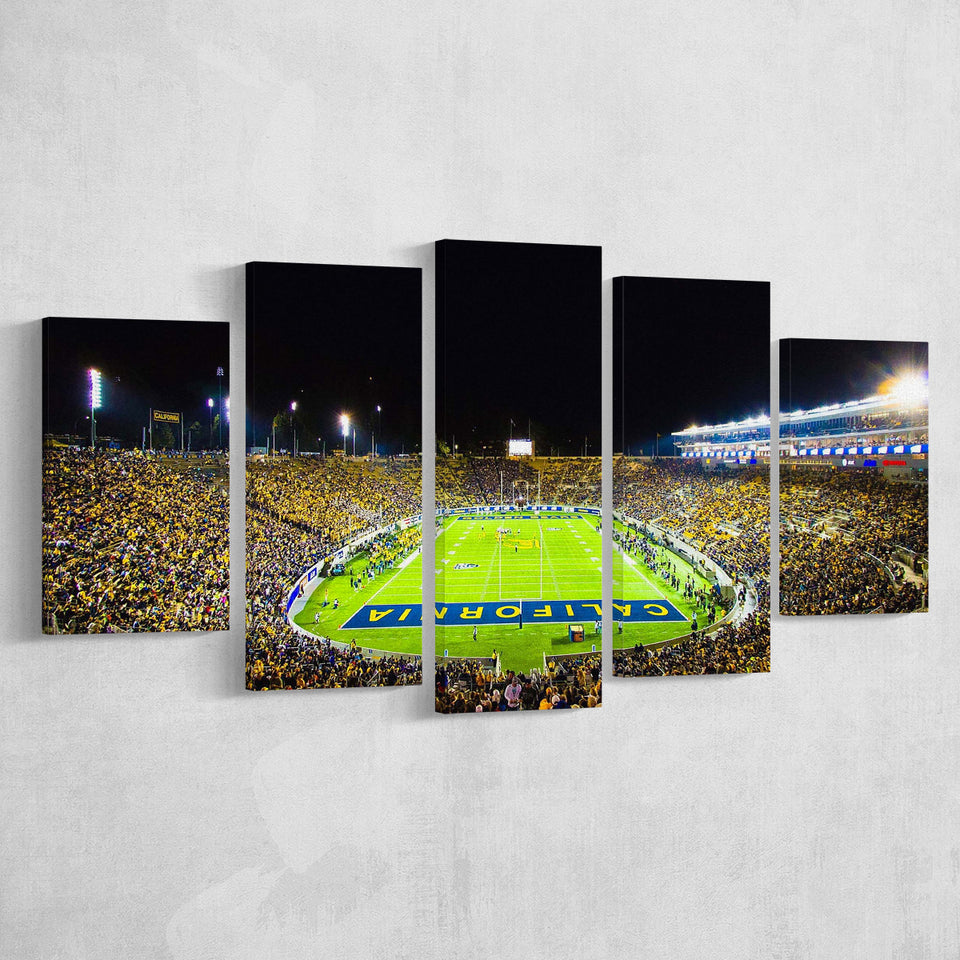 California Memorial Stadium Canvas Prints California Golden Bears Wall,Multi Panels,Sport Stadium Art Prints, Fan Gift