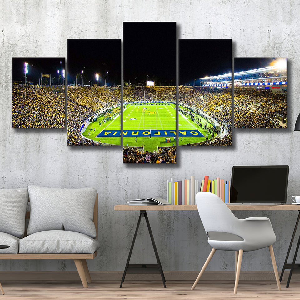 California Memorial Stadium Canvas Prints California Golden Bears Wall,Multi Panels,Sport Stadium Art Prints, Fan Gift