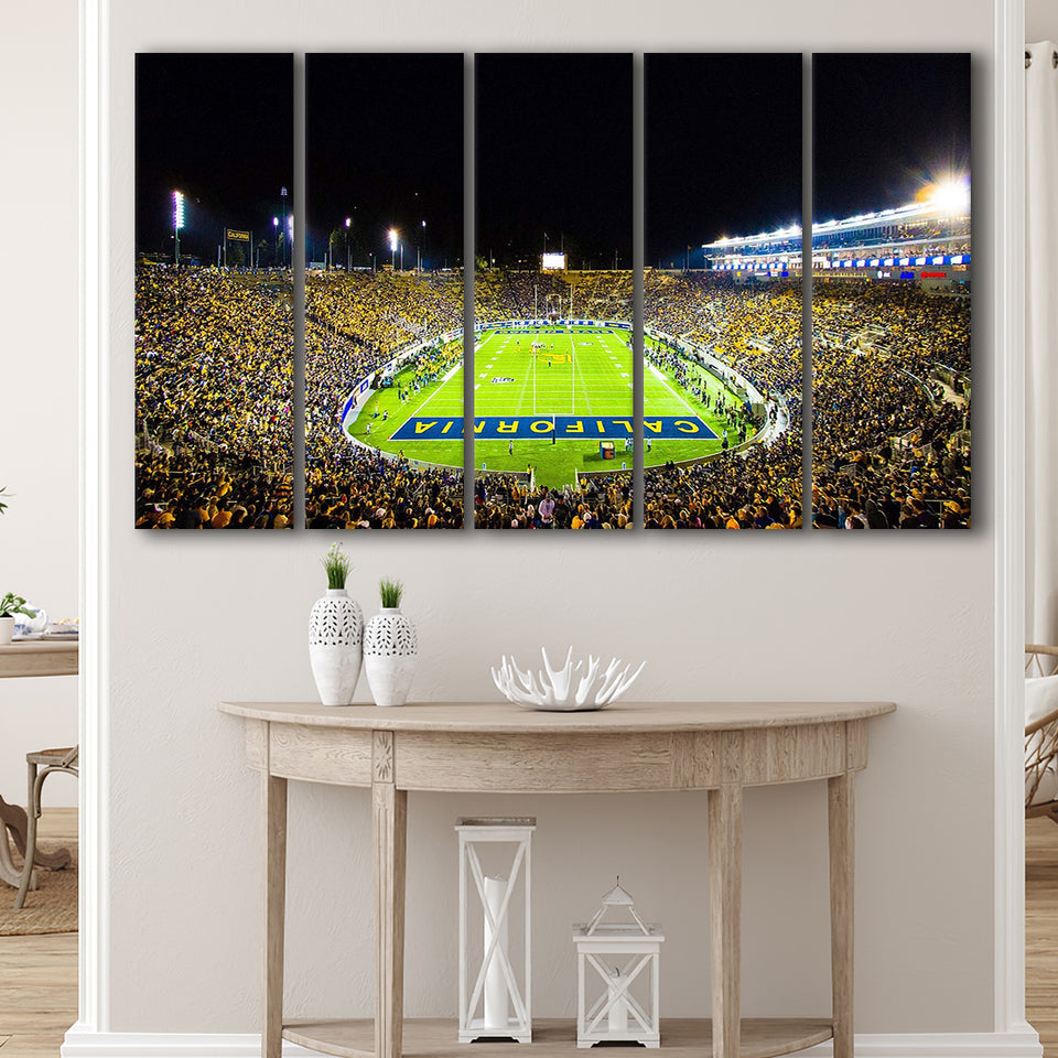 California Memorial Stadium Canvas Prints California Golden Bears Wall,Multi Panels B,Sport Stadium Art Prints, Fan Gift