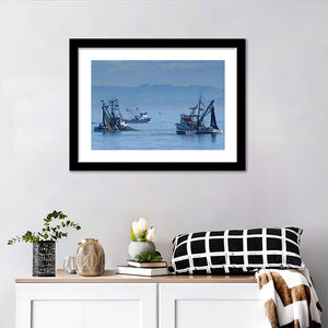California Monterey Fishing Boats Wall Art Print - Framed Art, Framed Prints, Painting Print