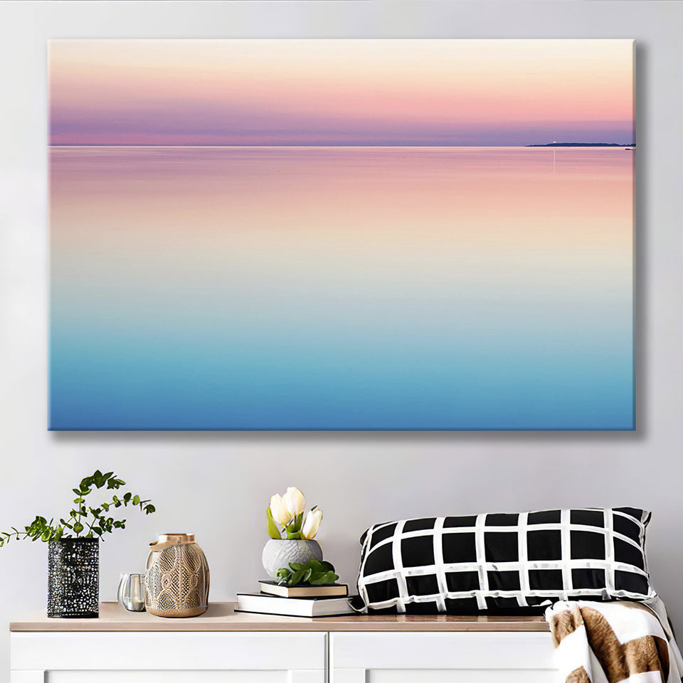 Calm Sea Sunset Canvas Prints Wall Art - Painting Canvas,Wall Decor,Art Print,Home Decor