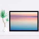 Calm Sea Sunset Framed Art Print Wall Decor - Painting Art, Framed Picture, Home Decor