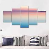 Calm Sea Sunset 5 Piece Multi Panels Canvas Prints Wall Art - Painting Canvas,Wall Decor