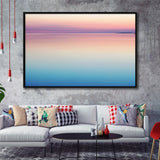 Calm Sea Sunset Framed Canvas Prints Wall Art - Painting Canvas,Framed Picture,Home Art Wall Decor
