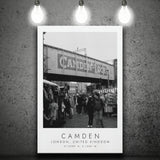 Camden, London United Kingdom 1 Black And White Art Canvas Prints Wall Art Home Decor