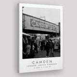 Camden, London United Kingdom 1 Black And White Art Canvas Prints Wall Art Home Decor