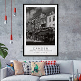 Camden, London United Kingdom Black And White Art Framed Art Prints Wall Art Decor, Framed Picture