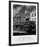 Camden, London United Kingdom Black And White Art Framed Art Prints Wall Art Decor, Framed Picture