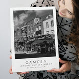 Camden, London United Kingdom Black And White Art Canvas Prints Wall Art Home Decor
