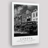 Camden, London United Kingdom Black And White Art Canvas Prints Wall Art Home Decor