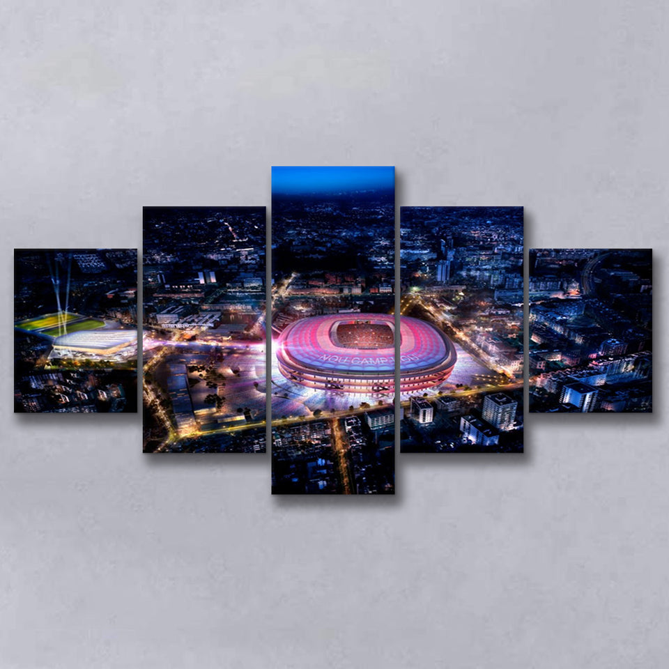 Camp Nou Aerial View, Stadium Canvas, Sport Art, Large Canvas, Multi Panels, Canvas Prints Wall Art Decor