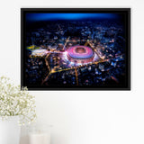 Camp Nou Aerial View, Stadium Canvas, Sport Art, Gift for him, Framed Canvas Prints Wall Art Decor, Framed Picture