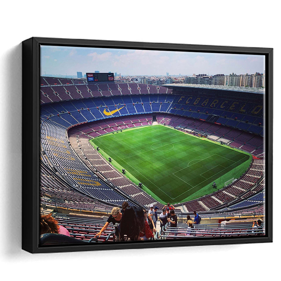 Camp Nou Stadium Framed Canvas Prints Barcelona Wall Art Football Stadium,Sport Stadium Art Prints, Fan Gift