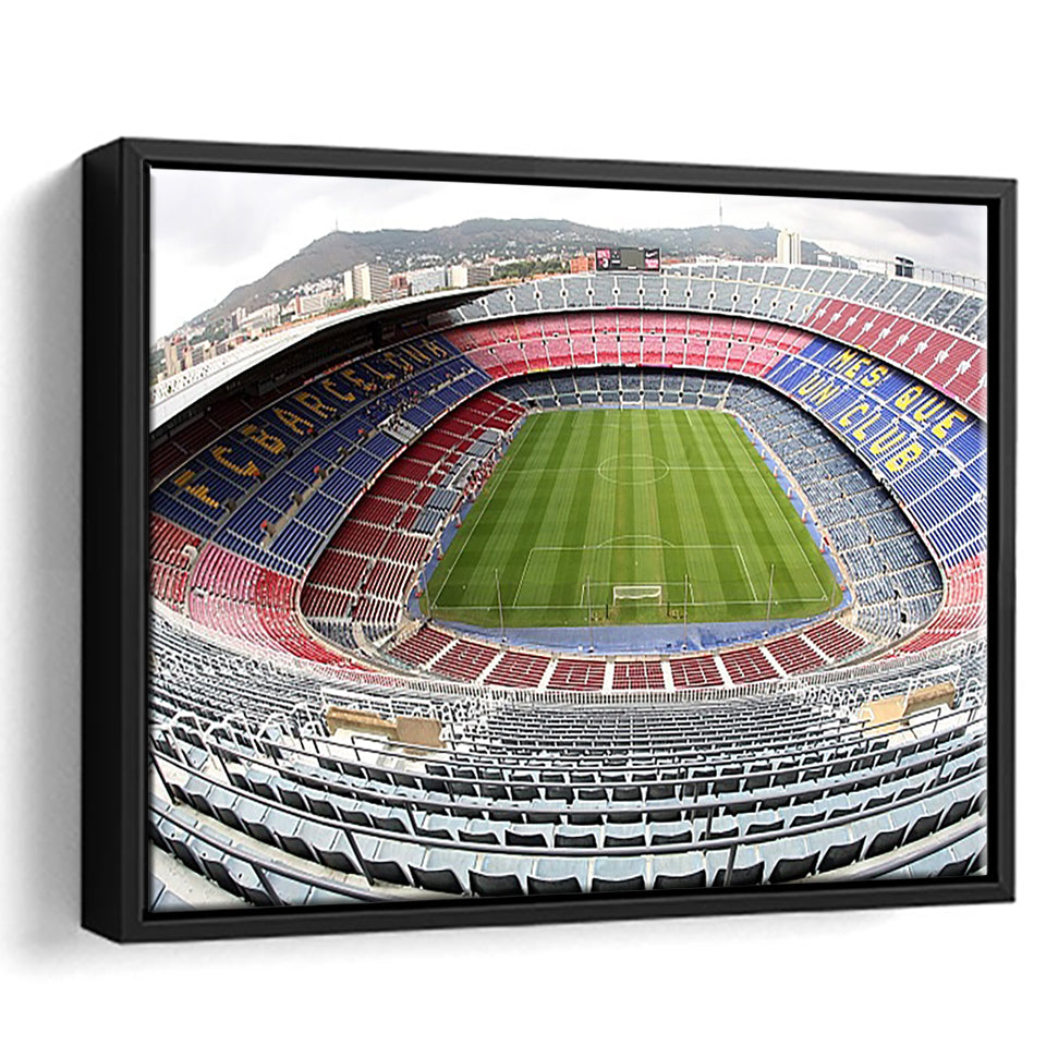 Camp Nou Football Stadium, Stadium Canvas, Sport Art, Gift for him, Framed Canvas Prints Wall Art Decor, Framed Picture