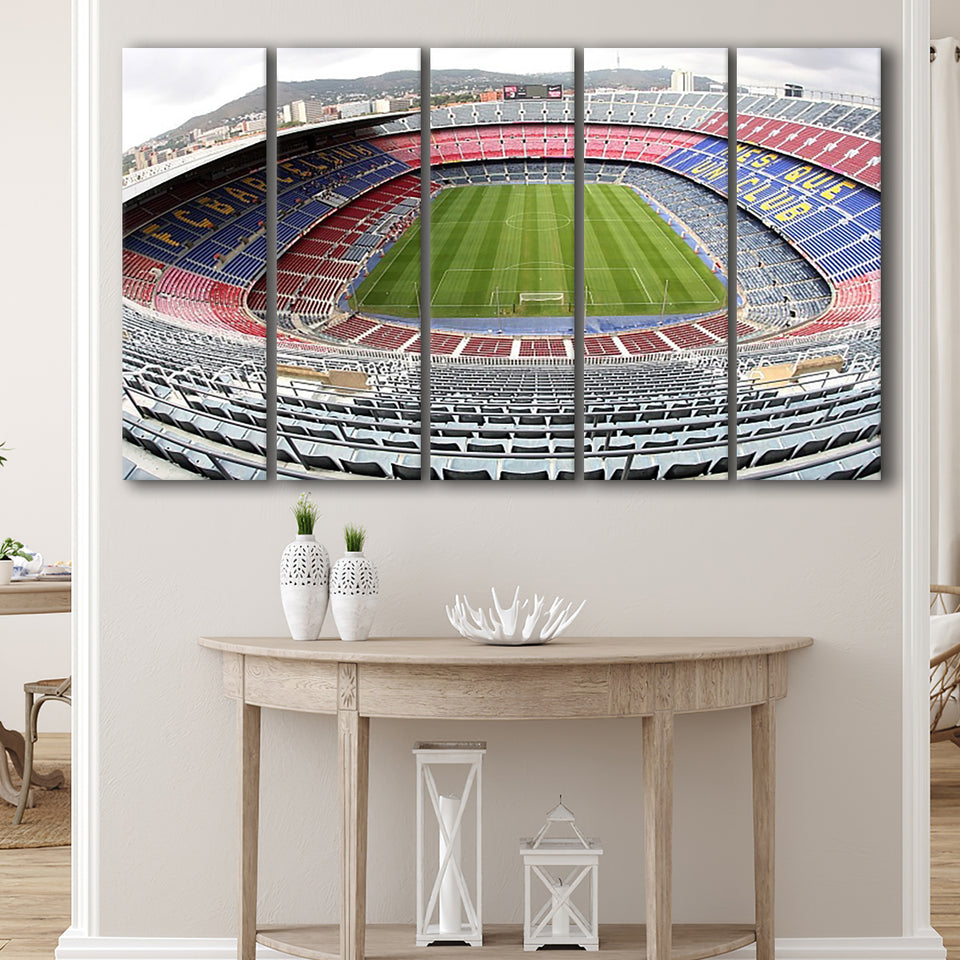 Camp Nou Football Stadium, Stadium Canvas, Sport Art, Gift for him, Multi Panels B, Canvas Prints Wall Art Decor