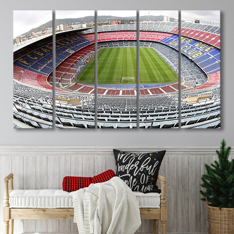 Camp Nou Football Stadium, Stadium Canvas, Sport Art, Gift for him, Multi Panels B, Canvas Prints Wall Art Decor