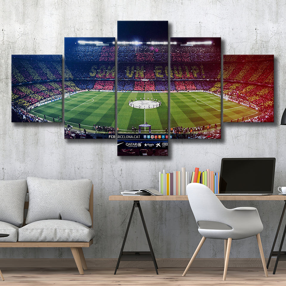 Camp Nou Spain Stadium, Stadium Canvas, Sport Art, Large Canvas, Multi Panels, Canvas Prints Wall Art Decor
