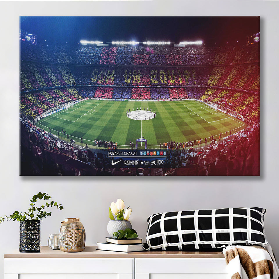 Camp Nou Spain Stadium, Stadium Canvas, Sport Art, Gift for him, Fan Gift, Canvas Prints Wall Art Decor