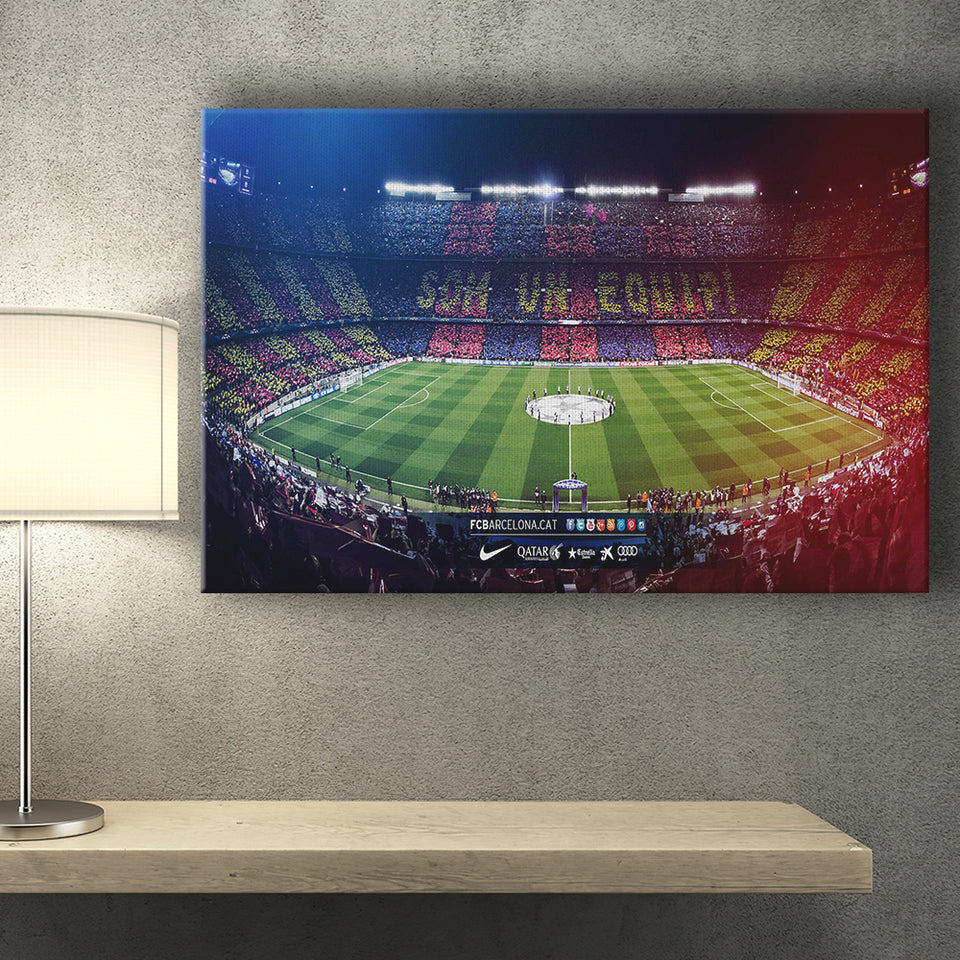 Camp Nou Spain Stadium, Stadium Canvas, Sport Art, Gift for him, Fan Gift, Canvas Prints Wall Art Decor
