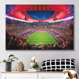 Camp Nou Stadium Football, Stadium Canvas, Sport Art, Gift for him, Fan Gift, Canvas Prints Wall Art Decor