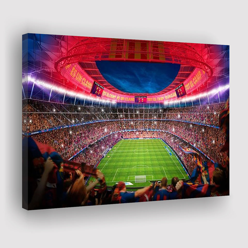 Camp Nou Stadium Football, Stadium Canvas, Sport Art, Gift for him, Fan Gift, Canvas Prints Wall Art Decor