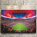 Camp Nou Stadium Football, Stadium Canvas, Sport Art, Gift for him, Fan Gift, Canvas Prints Wall Art Decor