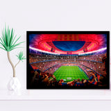Camp Nou Stadium Football, Stadium Canvas, Sport Art, Gift for him, Framed Art Prints Wall Art Decor, Framed Picture