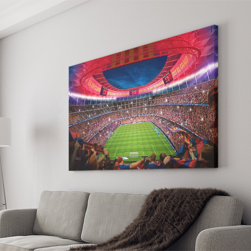 Camp Nou Stadium Football, Stadium Canvas, Sport Art, Gift for him, Fan Gift, Canvas Prints Wall Art Decor