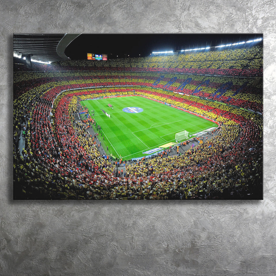 Camp Nou, Football Stadium Canvas Prints Wall Art - Painting Canvas, Wall Decor, Fan Gift, Art Prints