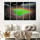 Camp Nou, Football Stadium 5 Pieces B Canvas Prints Wall Art - Painting Canvas,Multi Panel, Fan Gift
