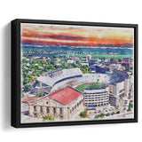 Camp Randall Stadium Wisconsin Stadium Watercolor, Sport Art Prints Fan Gift, Framed Canvas Prints Wall Art Decor