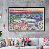 Camp Randall Stadium Wisconsin Stadium Watercolor, Sport Prints Fan Gift, Framed Art Prints Wall Art Decor