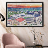 Camp Randall Stadium Wisconsin Stadium Watercolor, Sport Art Prints Fan Gift, Framed Canvas Prints Wall Art Decor
