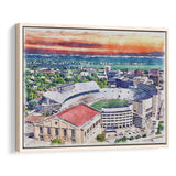 Camp Randall Stadium Wisconsin Stadium Watercolor, Sport Art Prints Fan Gift, Framed Canvas Prints Wall Art Decor